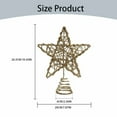 thumbnail image 2 of Christmas Star Tree Topper, Glittered 3D Metal Star Treetop Topper, Small Christmas Hollow Decoration for Xmas Holiday Party Decoration Indoor, 1 Pcs, 10.43x7.87", 2 of 8