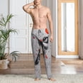 thumbnail image 2 of Naloa Abstract Geometric Hummingbird Pajama Pants Men, PJ Bottoms, Sleep & Lounge Pants-X-Large, 2 of 6