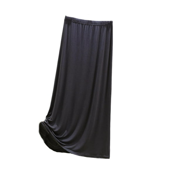 PUMISAS Summer Skirts For Women Comfortable A-Line Skirts Casual Loose Long Skirts Solid Color Elastic Waist Skirts
