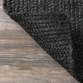 thumbnail image 3 of Indian Handmade Braided Pure Black Jute Area Rug 9 x 12 Feet Oval (274 cm x 366 cm), Floor Decor Rugs/Carpet, 3 of 5