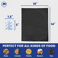 thumbnail image 3 of 75 Wallaby Mylar Bags - Bundle - 1 Gallon (5 Mil, 10in x 14in) with 80 400cc Oxygen Absorbers, 80 Sticker Labels - Heat Sealable, Food Safe, Long Term Food Storage & Survival - Black, 3 of 6