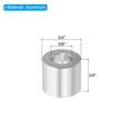 thumbnail image 2 of M10 Aluminum Spacer,10 Pcs Metal Spacer Aluminum 3/8"ID X3/4"OD X3/4"L Screw Standoff Round for 3/8" or M10, Silvery, 2 of 5
