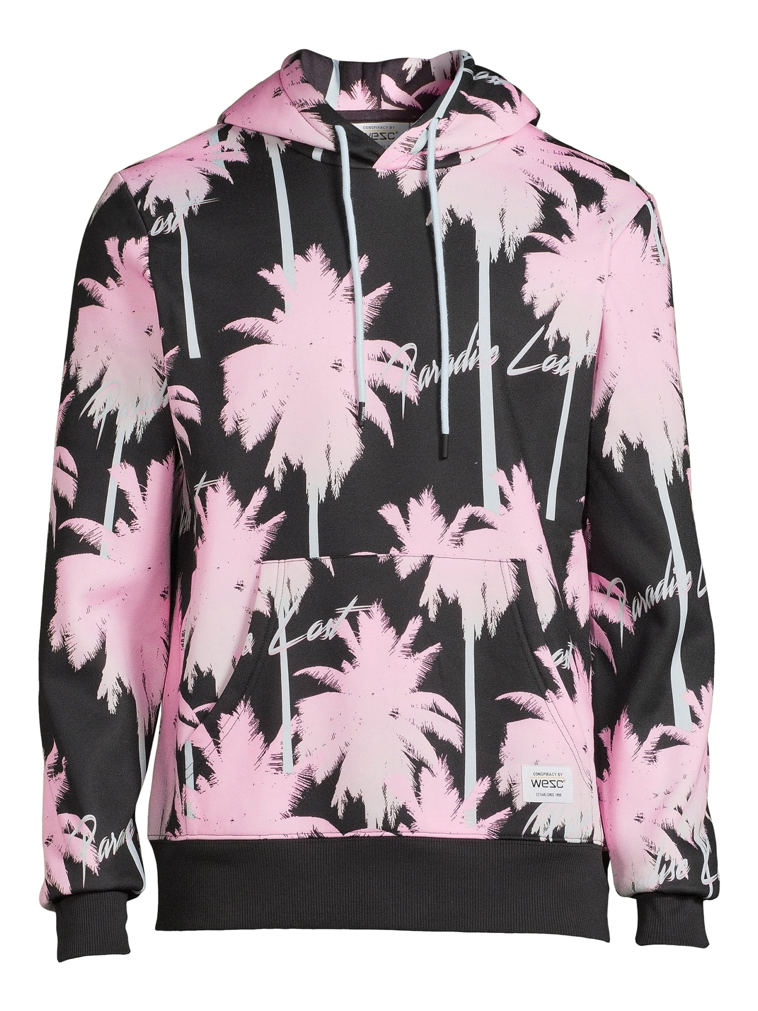 WeSC Men's Paradise Lost Palm Tree Graphic Fleece Hoodie, Sizes S-2XL