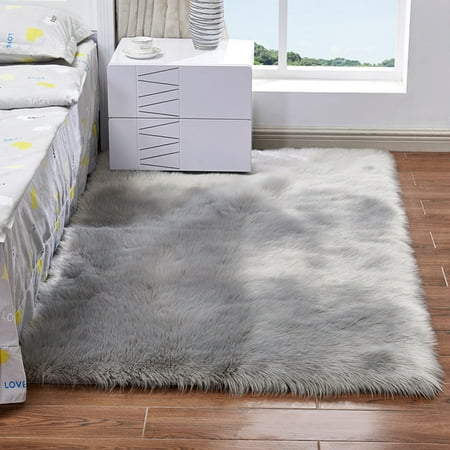 Long Plush Ultra Soft Fluffy Rugs Rectangle Shape Faux Sheepskin Wool Carpet Rug for Living Room Bedroom Balcony Floor (Best Place To Purchase Carpet)