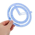 thumbnail image 5 of Masteelf 4pcs Rounded Ruler And Circle Protractor Set 360° Rotating Indicator For Precise Angle Measurement Clear Plastic Ruler For Drawing Engineering, 5 of 8