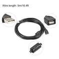 thumbnail image 3 of USB Extensión Cable,5m Longitud Tipo A Macho a USB a Hembra USB Cable Negro, 3 of 3