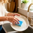 thumbnail image 4 of Miogawg 5 Pack Kitchen Sponge Scrubbers 3 Layer Wave Texture Scouring Pad For Dishes Pots Pans Non Scratch Cleaning, 4 of 7