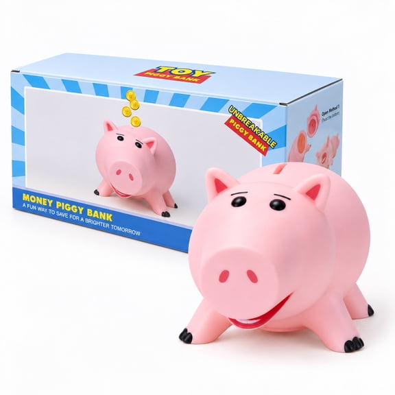 PHOCAS Unbreakable Piggy Bank for Kids- Cute Plastic Coin Bank , Compact Money Saving Jar for Girls & Boys, Perfect Birthday Gift for Toddlers