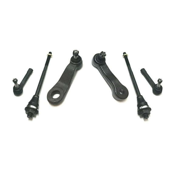 6 Pc Front Steering Kit Inner Outer Tie Rods Idler Arm 3-Groove Pitman Arm Fits select: 2001-2007 CHEVROLET SILVERADO, 2001-2007 GMC SIERRA