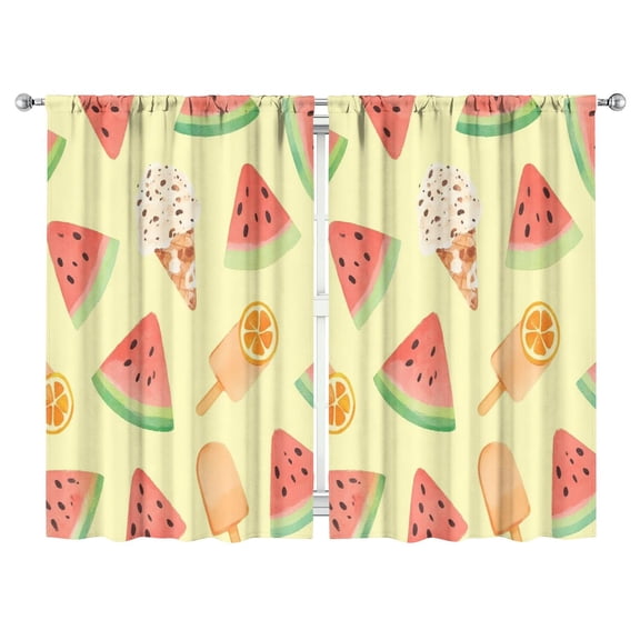 Ice Cream (22)_33 Curtains-blackout Curtains Bedroom Decor Living Room Darkening Grommet Window Drapes 2 Panels Set 52"x 84"