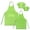 Green Parent Child Set, variant on TOPTIE Cotton Canvas Kid & Parent Cooking Aprons and Chef Hat Set