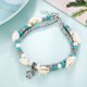 thumbnail image 4 of 2 tobilleras hawaianas tejidas con conchas, tobilleras de playa con cuentas de tortuga, cadena colgante de aleación para el pie, joyería decorativa, 4 of 6