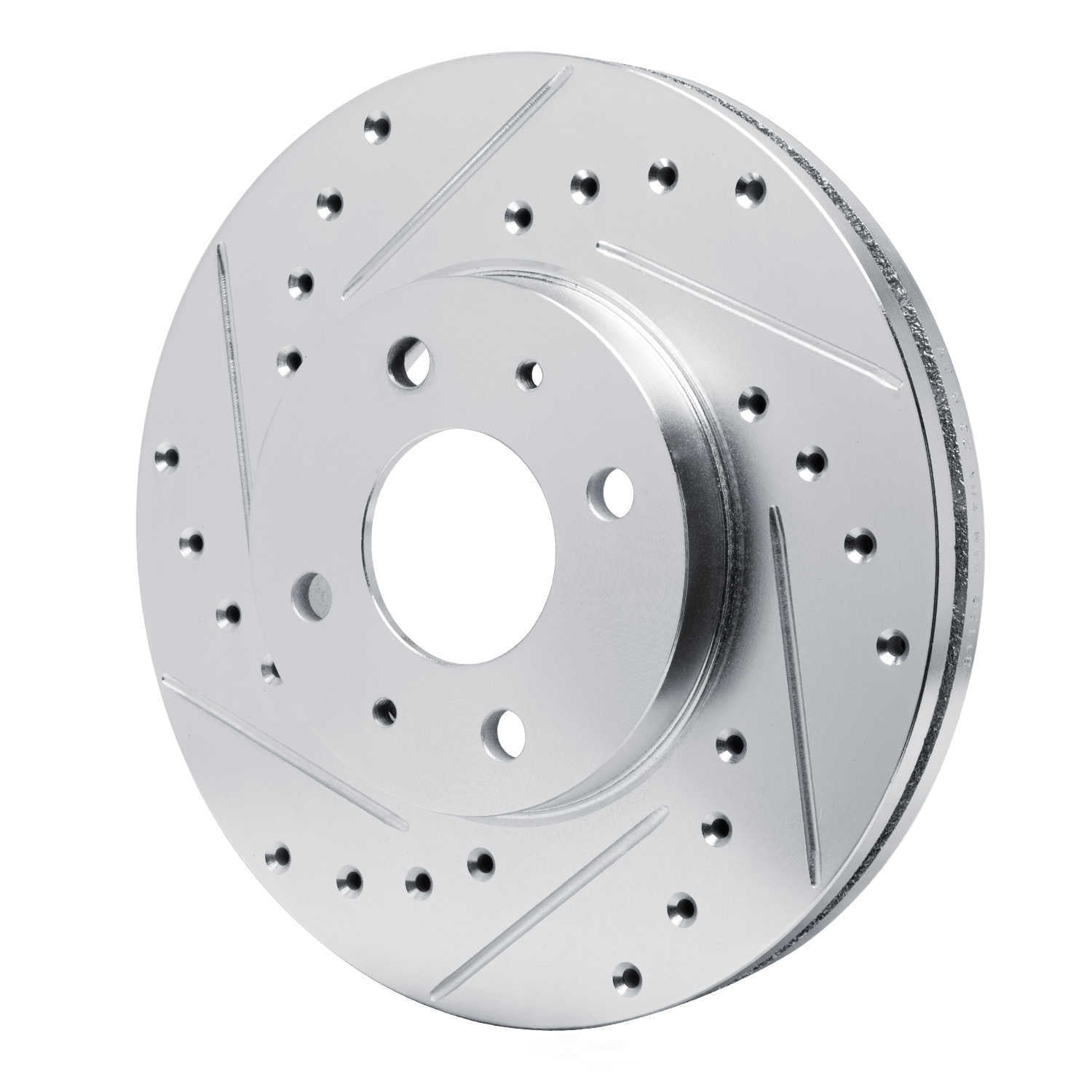Dynamic Friction Company 631-67041L DFC Brake Rotor - Drilled And Slotted - Silver