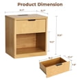 thumbnail image 5 of Hommpa Set of 2 Nightstand, Fluted Bed Side Table with Charging Station, Modern End Side Table for Bedroom Furniture Living Room Sofa, Night Stand with Storage Drawers and Large Open Shelf, 5 of 10