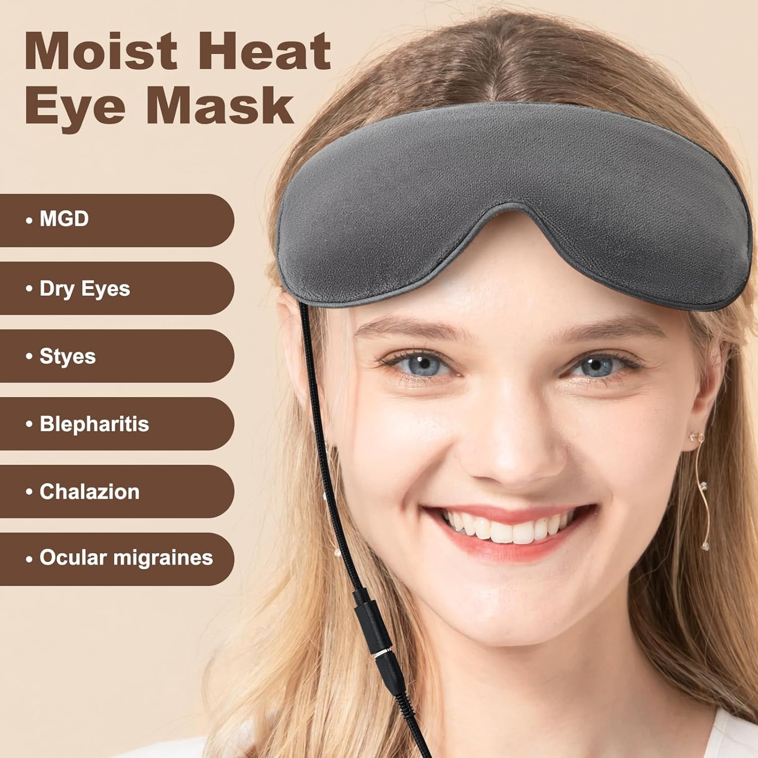 Aroma Season Heated Eye Mask - Cordless Moist Heat Compress For - View #14