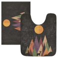 thumbnail image 7 of Yayeee Bath Rugs for Bathroom Floor Set of 2 Non Slip Fluffy Soft Absorbent Mat, Abstract Mountain, 7 of 7