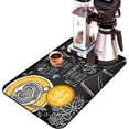 thumbnail image 2 of Coffee Bar mat Accessories for Countertop Absorbent Hide Stain Rubber Backed Dish Drying Mats for Kitchen Counter Draining Pad Decor Gift Fit Under Coffee Maker Coffee Pot Espresso Machine (20x12in), 2 of 6