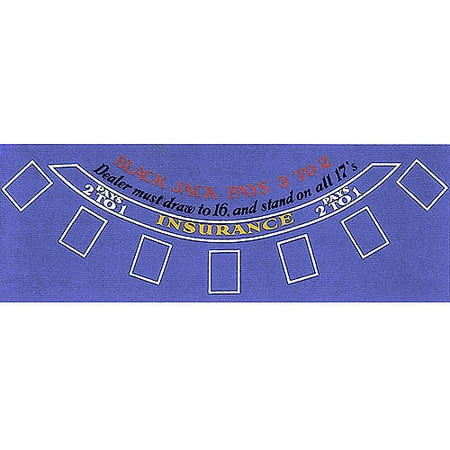 Trademark Poker Blackjack Layout, Blue Felt