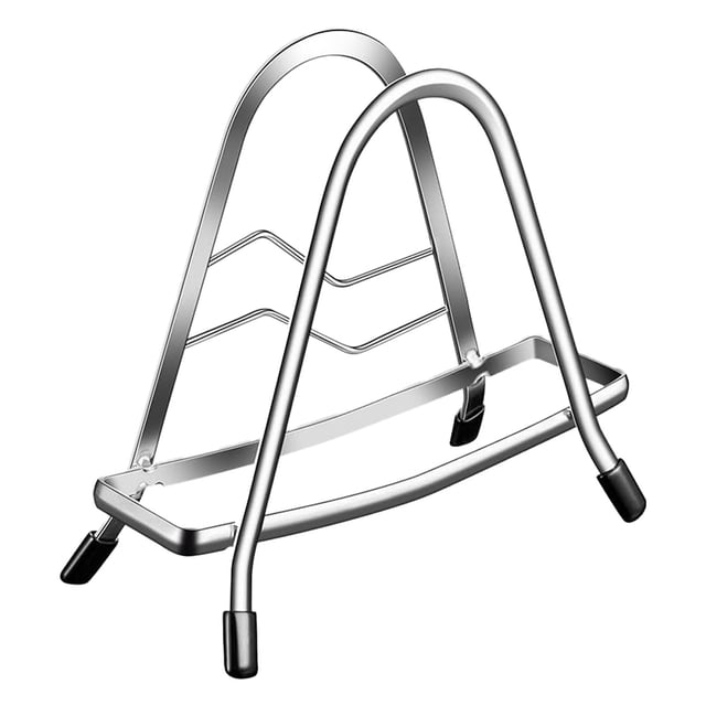 Stainless Steel Kitchen Cutting Board Holder Stand Organizer Rack For Pot Pan Lids Storage