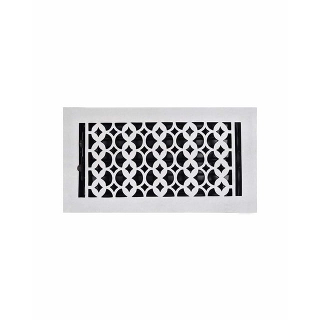 Grille d'Aération de Plancher en Fonte Registre 6′′ x 12′′ avec Registre / Design Tudor Champignon Robuste / Grille CVC Encastrée Artisanale Sans Rouille / Grille Décorative Repeignable Enduite de Poudre pour Planchers et Murs