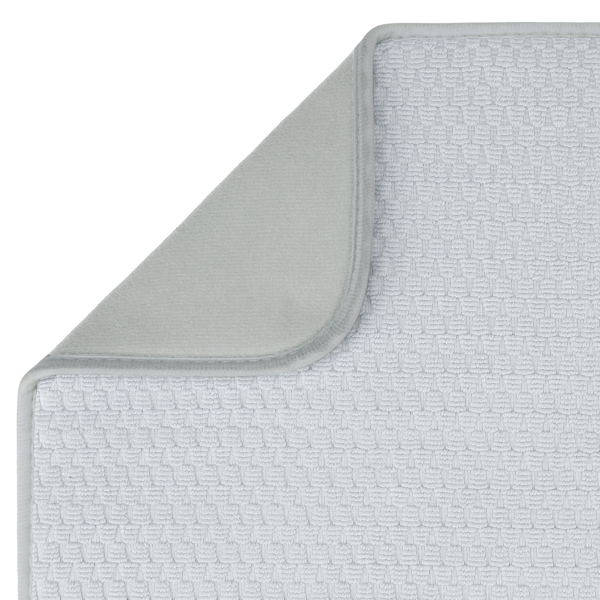 Unique Bargains Microfiber Kitchen Drying Mat with Lanyard Gray 19.7*15.0 inch