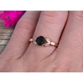 thumbnail image 5 of Black Diamond Moissanite Engagement Ring 1.50 Carat Round Cut Unique Design Stunning Look 10k Rose Gold, 5 of 5