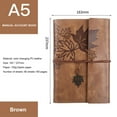 thumbnail image 4 of MesaSe Loose-leaf Refillable Notebook Lightweight Portable Notebook for Travelers Writers  Brown A7, 4 of 8