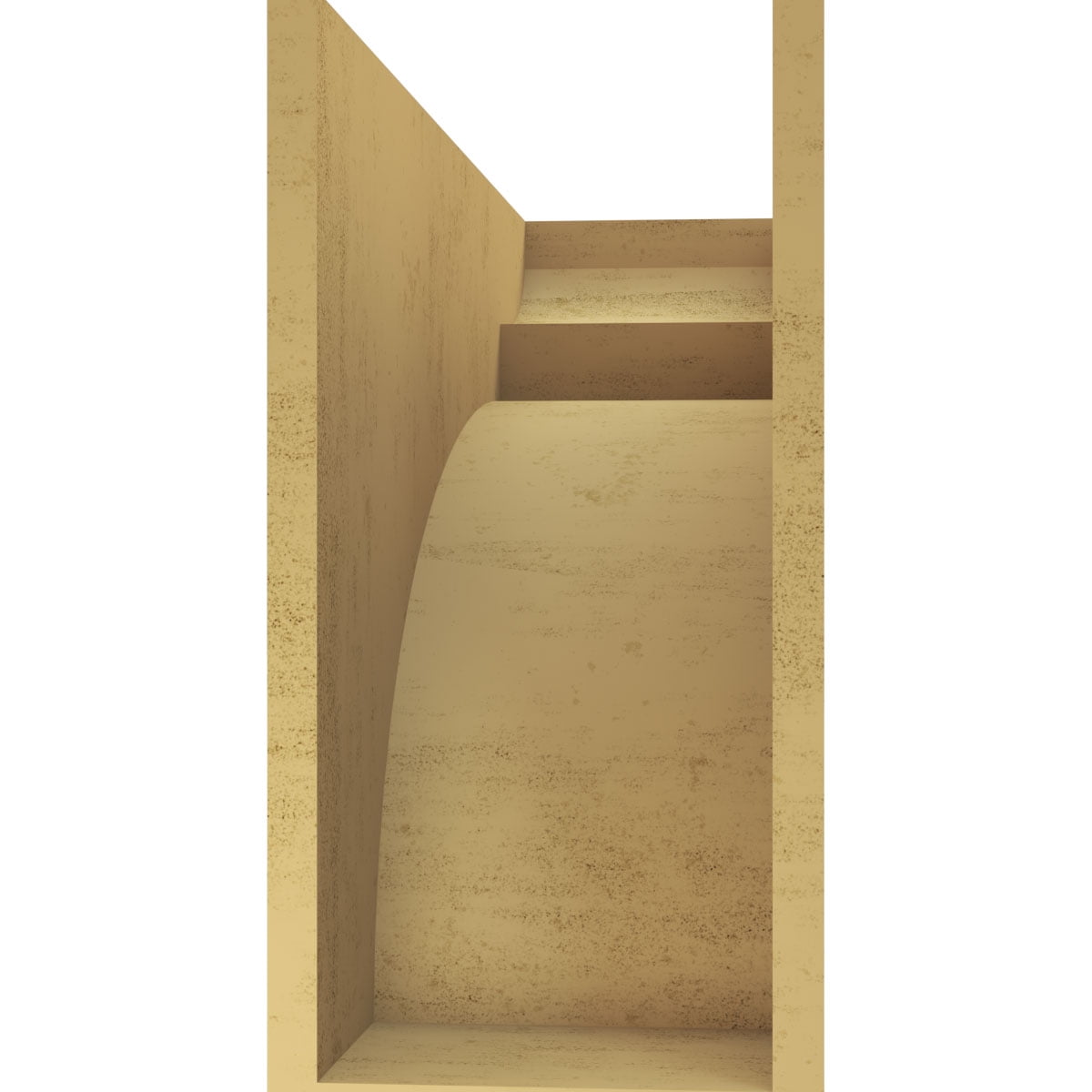 11"W x 33"D x 22"H Classic Yorktown Rough Cedar Woodgrain TimberThane Corbel, Primed Tan