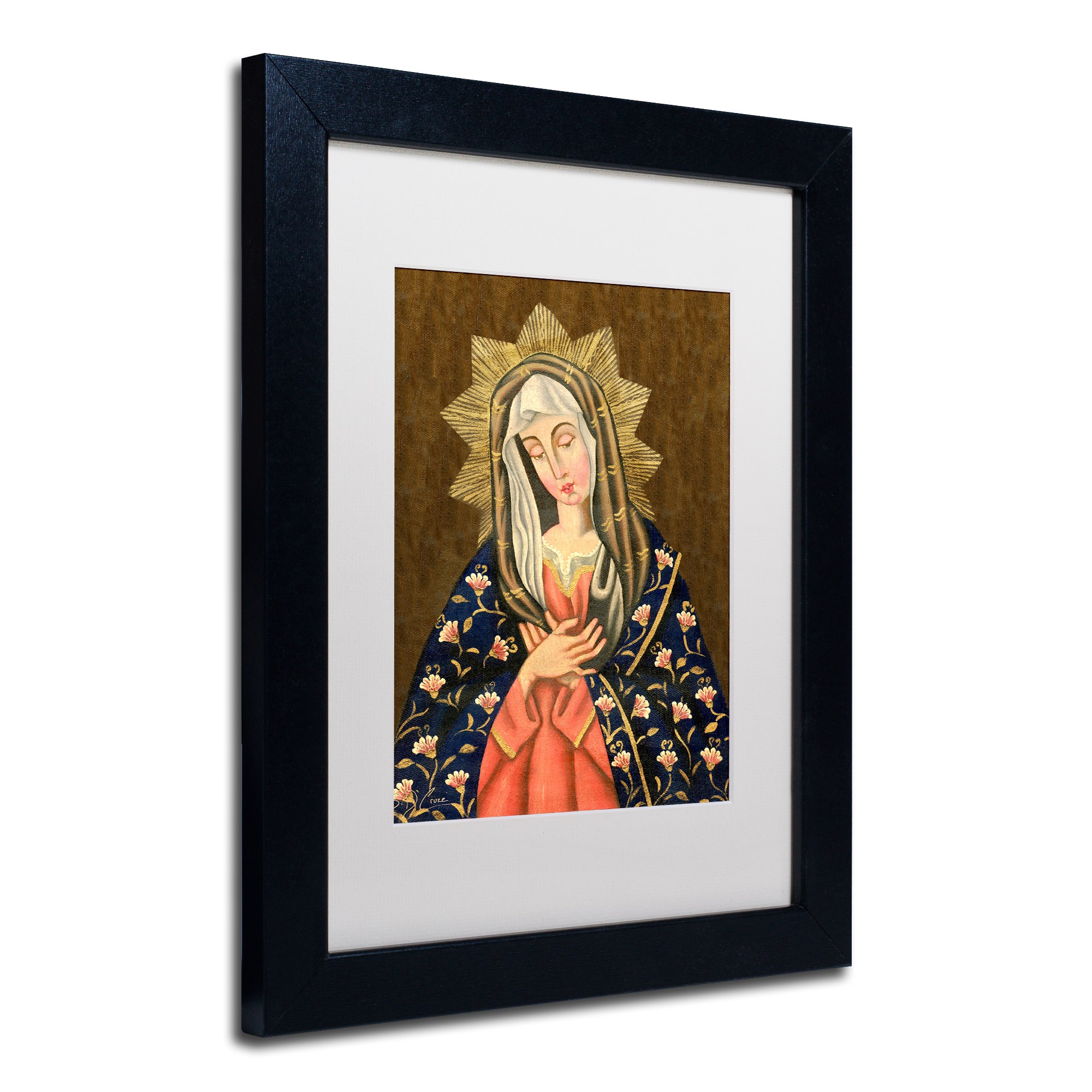 Trademark Fine Art "The Virgin II" Canvas Art by Masters Fine Art, White Matte, Black Frame