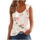 thumbnail image 2 of Puntoco Camisola sin mangas con cuello cuadrado y estampado de Pascua para mujer, camiseta holgada sin mangas, 2 of 4
