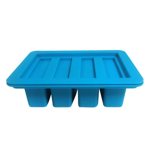 Mantequilla De Silicona De Grado Alimenticio, Moldes Para Palitos De Mantequilla, Contenedor De 4 Cavidades Para Barra De Mantequilla, Barra De Jabón, Barra Energética, Magdalenas Advancent HA043023-01