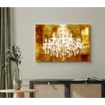 thumbnail image 2 of wall26 Canvas Print Wall Art White Chandelier Silhouette on Golden Background Decorative Lights Digital Art Modern Art Chic Relax/Calm Multicolor for Living Room, Bedroom, Office - 32"x48", 2 of 5