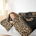 thumbnail image 3 of Erosebridal Chic Cheetah Print Bedding Comforter Set, Personalized Initial B Full Bedding Set, Black Brown, Black Reversible 7 Pieces, 3 of 6