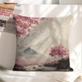 thumbnail image 6 of pink tree mountain river Linen toss pillowcase decoration pillowcase gifting preferred 18x18 inch cushion cover 2 sets sofa pillowcase sofa bedroom living room car, 6 of 8