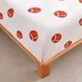 thumbnail image 5 of Chezmoi Collection Kids/Teens Sports Fitted Sheet, Queen Size 2-Pack – 2 Fitted Sheets + 4 Pillowcases (No Flat Sheet) - Soft Microfiber Fitted Sheet Set – White Brown Football Print, 5 of 9