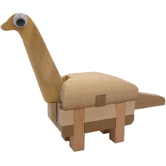 Brachiosaurus Dinosaur 3d  Kumiki Wooden Japanese Puzzle