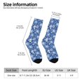 thumbnail image 2 of Balery whiet Snowflake blue background Calcetas Largas con Estampado para Hombre y Mujer – Suaves y Transpirables, Talla Única (US 5-11), 2 of 6