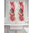 thumbnail image 2 of Valentine's Day Bathroom Window Curtain, Red Pink Love Heart Rugby Glove Beige Light Filtering Coffee Kitchen Curtains, Bedroom Living Room Curtains 2 Panel 84"x63", 2 of 6