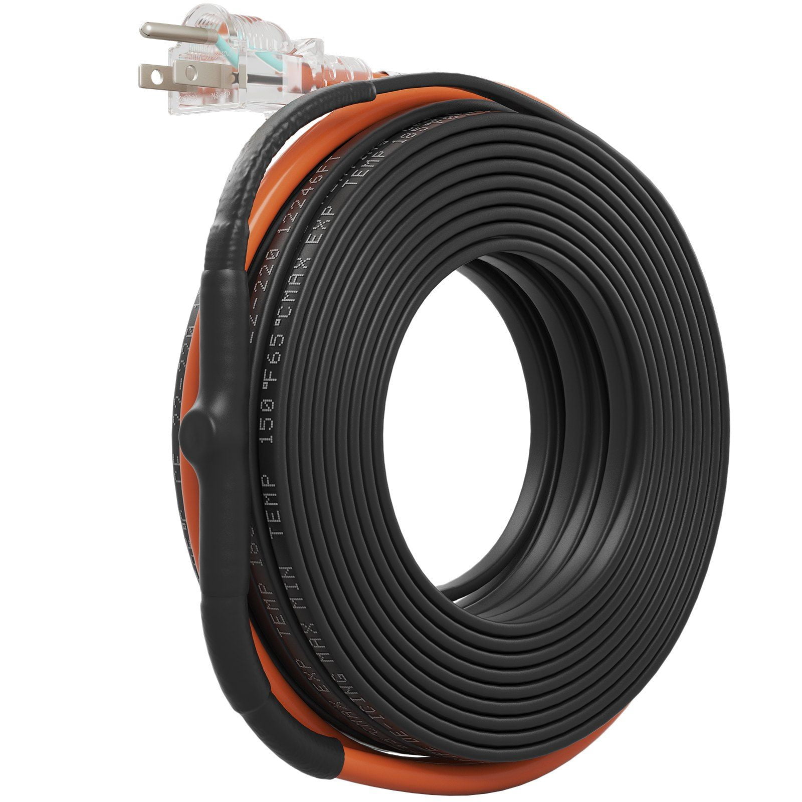 Freeze Protection Heat Tape, 60ft, Self-Regulating 5W/ft, Cuts to Length, DIY Installation for Water Pipes, Roofs, Gutters, 120V