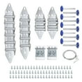 thumbnail image 1 of Charnière de Porte de Garage & Kit de Réglage à Rouleau, Ensemble de Porte de Garage 6200ZZ Rouleau Bleu avec Couvercle pour Porte 16 x 7 Pieds, 1 of 6