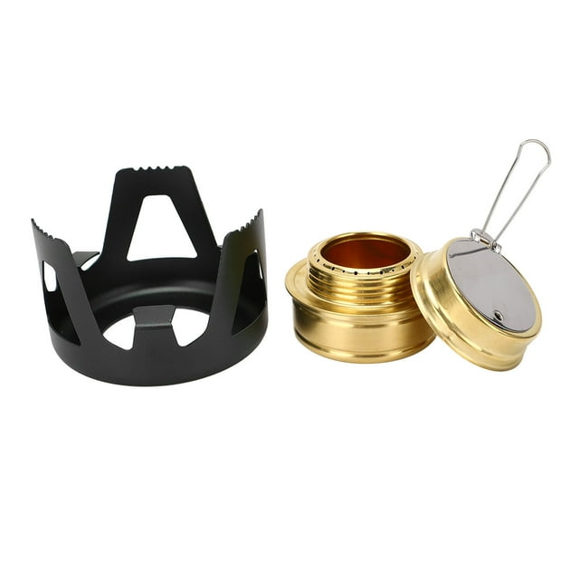 Backpacking Stove, Portable Brass Widely Used Mini Alcohol Stove For Home Gray,Black,Dark Green