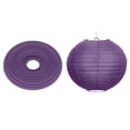thumbnail image 3 of WIRESTER 5pcs Set Purple 10 inch Hanging Paper Lanterns Decorative Kit Round Paper Lanterns for Birthday Parties, Weddings, 3 of 7