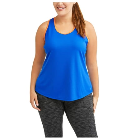 Womens Plus Mesh Tank with Pop of Color
