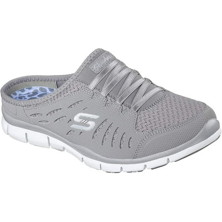 

Skechers Sport Women s No Limits Grey Slip-On Mule Sneaker 10 M US