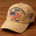 thumbnail image 5 of 250th Anniversary USA Hat-250th Anniversary Baseball Cap–1776–2026 Patriotic Baseball Cap Adjustable Leisure Sunshade Baseball Cap,An Easter Gift for Patriotic Enthusiasts, 5 of 5