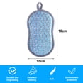 thumbnail image 2 of Kitchen sponge scrubber, reusable, multi-purpose scrubbing pad, sponge for cleaning dishes - blue, 2 of 7