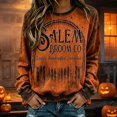 thumbnail image 4 of Womens Tops Fall Sales Witch Graphic Print Lightweight Pullover Halloween Sweatshirt for Women, 4 of 6