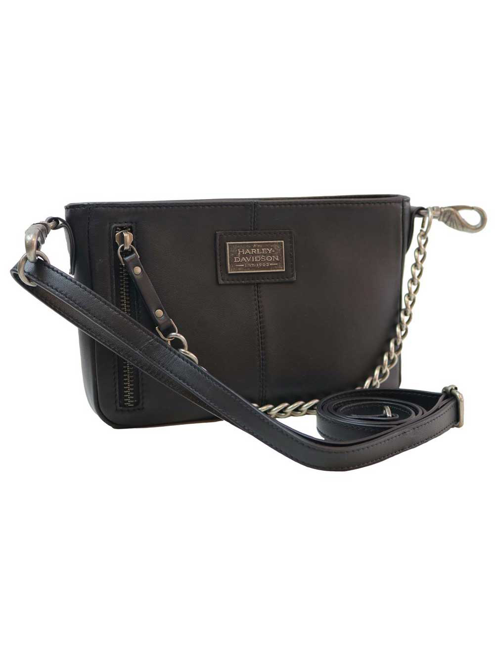 HarleyDavidson Women's Legend Collection Leather Chain Strap Hip Bag