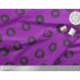thumbnail image 3 of Soimoi Purple Cotton Jersey Fabric Line & Circle Geometric Fabric Prints By Yard 58 Inch Wide, 3 of 3