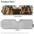 thumbnail image 7 of Uorisanigo Windshield Sun Shade, Sun Visor Windshield Sunshade, 52.95 in *16.14 in, Funny German Shepherd Driving Car Sunshade Compatible with Jeep Wrangler TJ JK JL 2/4 Door, 7 of 7